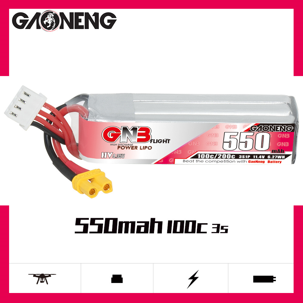 Bateria lipo gnb hv 11.4v 550m - Drone Battery Lipo avaliação e preço